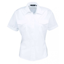 Premier Női blúz Premier PR312 Women&#039;S Short Sleeve pilot Shirt -2XL, White blúz