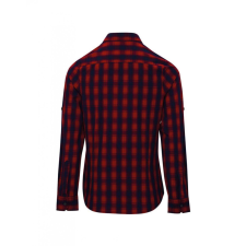 Premier Női blúz Premier PR350 Mulligan&#039; Check - Women&#039;S Long Sleeve Cotton Shirt -XS, Red/Navy blúz