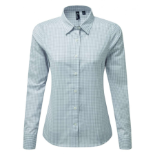 Premier Női blúz Premier PR352 Maxton&#039; Check Women&#039;S Long Sleeve Shirt -M, Silver/White blúz