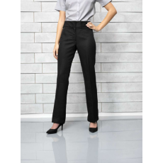 Premier Női nadrág Premier PR532L Extra Long Ladies Flat Front Hospitality Trouser -5XL, Black