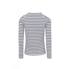 Premier Női póló Premier PR318 Felhajtott Ujjú póló -XS, White/Navy női póló