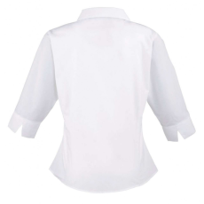 Premier Női Premier PR305 Women'S poplin 3/4 Sleeve Blouse -4XL, White