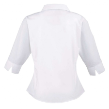 Premier Női Premier PR305 Women&#039;S poplin 3/4 Sleeve Blouse -XXS, White blúz