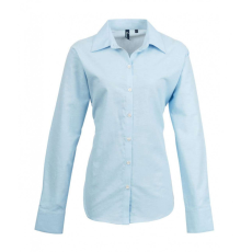 Premier Női Premier PR334 Women'S Long Sleeve Signature Oxford Blouse -2XL, Light Blue