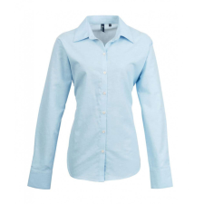 Premier Női Premier PR334 Women&#039;S Long Sleeve Signature Oxford Blouse -L, Light Blue blúz