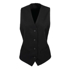 Premier Női Premier PR623 Women'S Lined polyester Waistcoat -XL, Black