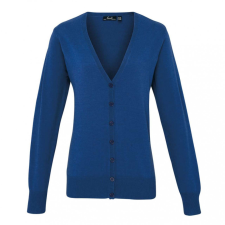 Premier Női Premier PR697 Women&#039;S Button-Through Knitted Cardigan -L, Royal női pulóver, kardigán