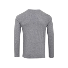Premier PR218 férfi gombos nyakú felgombolható hosszú ujjú sztreccspóló Premier, Grey Marl-2XL