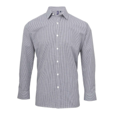 Premier PR220 MEN&#039;S LONG SLEEVE GINGHAM COTTON MICROCHECK SHIRT L munkaruha