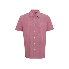 Premier PR221 MEN&#039;S SHORT SLEEVE GINGHAM COTTON MICROCHECK SHIRT 2XL munkaruha