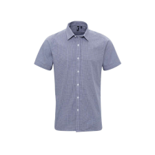 Premier PR221 MEN&#039;S SHORT SLEEVE GINGHAM COTTON MICROCHECK SHIRT M munkaruha