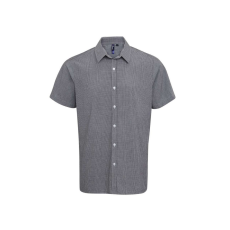 Premier PR221 MEN'S SHORT SLEEVE GINGHAM COTTON MICROCHECK SHIRT XS