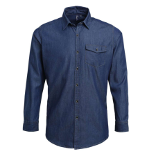 Premier PR222 MEN’S JEANS STITCH DENIM SHIRT 2XL munkaruha