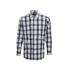 Premier PR254 'GINMILL' CHECK - MEN'S LONG SLEEVE COTTON SHIRT S