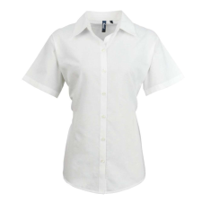 Premier PR336 WOMEN&#039;S SHORT SLEEVE SIGNATURE OXFORD BLOUSE 6XL munkaruha