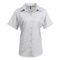 Premier PR336 WOMEN'S SHORT SLEEVE SIGNATURE OXFORD BLOUSE 6XL