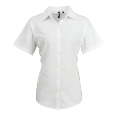 Premier PR336 WOMEN'S SHORT SLEEVE SIGNATURE OXFORD BLOUSE S
