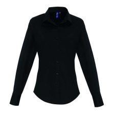 Premier PR344 WOMEN&#039;S STRETCH-FIT COTTON POPLIN LONG SLEEVE SHIRT 2XL munkaruha