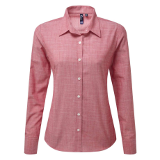 Premier PR345 WOMEN'S COTTON SLUB CHAMBRAY LONG SLEEVE SHIRT M