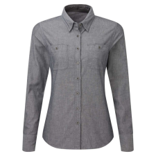 Premier PR347 WOMEN&#039;S ORGANIC CHAMBRAY FAIRTRADE SHIRT 2XL munkaruha