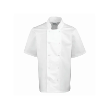 Premier PR664 unisex rövidujjú szakácskabát fehér -2xL premier termék munkaruha