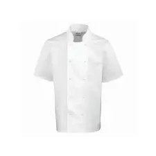 Premier PR664 unisex rövidujjú szakácskabát fehér -3xL premier termék munkaruha