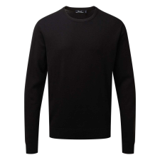 Premier PR692 finom kötésű kereknyakú férfi pulóver Premier, Black-3XL férfi pulóver, kardigán