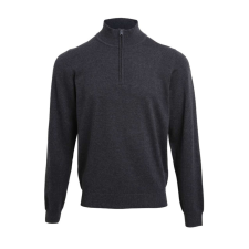 Premier PR695 férfi pulóver 1/4 cipzáras nyakkivágással Premier, Charcoal-4XL férfi pulóver, kardigán