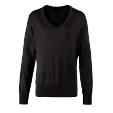 Premier PR696 V-nyakú finom kötésű Női pulóver Premier, Black-2XL női pulóver, kardigán