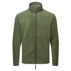 Premier PR823 ARTISAN férfi cipzáras polár pulóver Premier, Moss Green/Brown-3XL