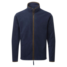Premier PR823 ARTISAN férfi cipzáras polár pulóver Premier, Navy/Brown-2XL férfi pulóver, kardigán
