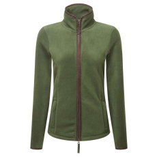 Premier PR824 ARTISAN karcsusított cipzáras Női polár pulóver Premier, Moss Green/Brown-L