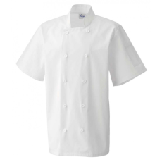 Premier Uniszex kabát Premier PR656 Short Sleeve Chef'S Jacket -4XL, White