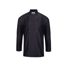 Premier Uniszex kabát Premier PR660 Chef'S Denim Jacket -L, Black Denim
