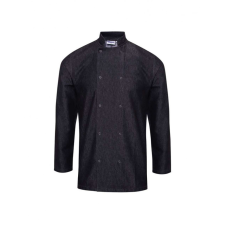 Premier Uniszex kabát Premier PR660 Chef&#039;S Denim Jacket -S, Black Denim női dzseki, kabát