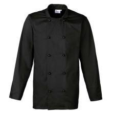 Premier Uniszex kabát Premier PR661 ‘Cuisine&#039; Long Sleeve Chef’S Jacket -S, Black női dzseki, kabát