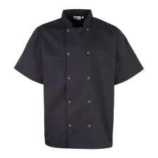 Premier Uniszex kabát Premier PR664 Chef&#039;S Short Sleeve Stud Jacket -S, Black női dzseki, kabát