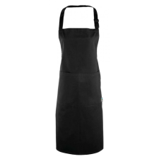 Premier Uniszex kötény Premier PR112 Fairtrade Bib Apron -Egy méret, Black női ruházati kiegészítő