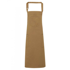 Premier Uniszex kötény Premier PR132 Chino’ Bib Apron -Egy méret, Khaki női ruházati kiegészítő