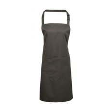 Premier Uniszex kötény Premier PR154 ‘Colours’ Bib Apron With pocket -Egy méret, Dark Grey