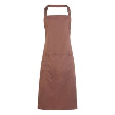Premier Uniszex kötény Premier PR154 ‘Colours’ Bib Apron With pocket -Egy méret, Mocha női ruházati kiegészítő