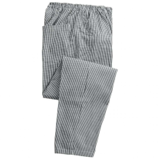 Premier Uniszex nadrág Premier PR552 Chef'S pull-On Trousers -L, Black/White Check