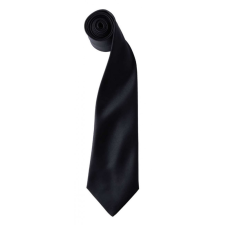 Premier Uniszex Premier PR750 Colours Collection&#039; Satin Tie -Egy méret, Black nyakkendő