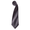 Premier Uniszex Premier PR750 Colours Collection' Satin Tie -Egy méret, Dark Grey