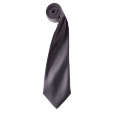 Premier Uniszex Premier PR750 Colours Collection&#039; Satin Tie -Egy méret, Dark Grey nyakkendő