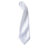 Premier Uniszex Premier PR750 Colours Collection' Satin Tie -Egy méret, White
