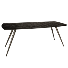  Prémium akácfa étkezőasztal fém lábakkal – 240 cm | Modern design bútor