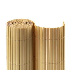 Premium_D Belátásgátló műnád 140x300 cm bambusz színben kerítés takaró tekercs szélfogó PVC redőny
