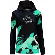  Prémium funkcionális női pulóver ALTISPORT VOJ/ALW027MI01 FEKETE/TÜRKIZ méret: XXL