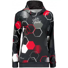  Prémium funkcionális női pulóver ALTISPORT VOJ/ALW037MI01 FEKETE ÉS PIROS méret: XXL
